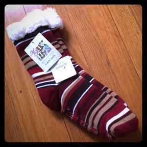 Striped mukluks cabin socks